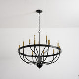 18-Light Industrial Iron Candle Chandelier