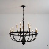 18-Light Industrial Iron Candle Chandelier