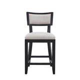 Upholstered Counter Height Bar Stools With Comfy Back (Set of 2)