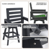 Outdoor 360° Swivel Bar Chair in Slate Grey