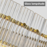 37" Modern Gold Round 8-Light Crystal Chandelier