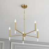 Courtyard Five Light Golden Brass Candle Light Chandelier
