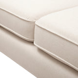 Jack 84' Modern Tuxedo Tufted Sofa, Sky Neutral Beige Polyester