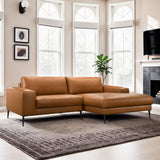 Easley Mid Century Modern Vegan Leather Wide-Arm Sofa