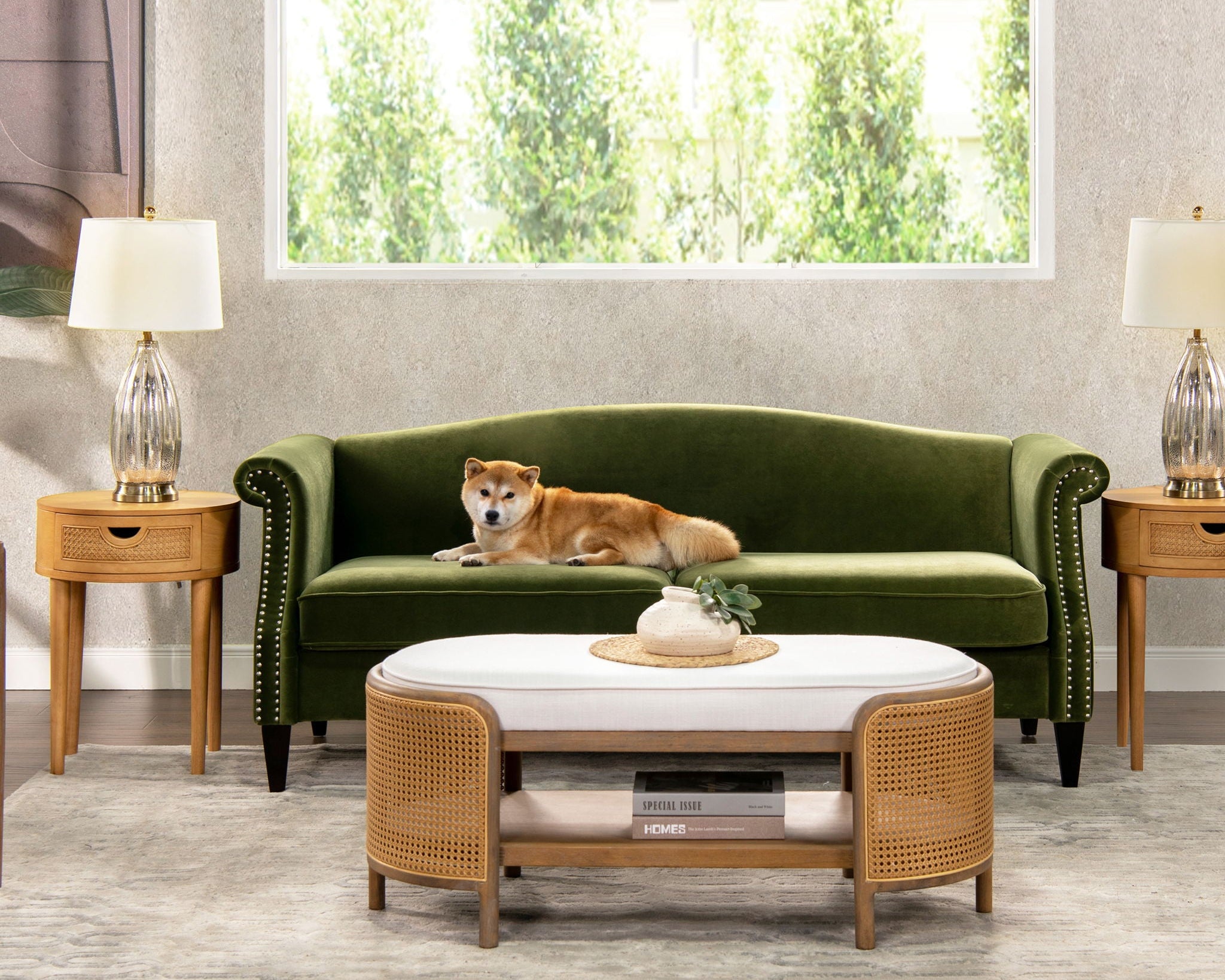 Elaine - Camel Back Small Space Sofa
