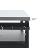 K&K 54.5" Outdoor Kitchen Island with Stainless Steel Tabletop