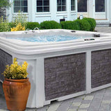 Arcadia Luxury Hot Tub – 7-Person Spa with Dual Captain’s Chairs & Open Footwell, 8' Design
