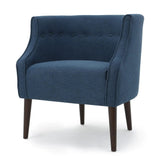 Contemporary Upholstered Club Chair With Button Tufting