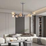 28" Modern Crystal Chandelier With 9 Lights