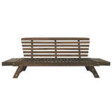 TOPMAX Outdoor Adjustable Patio Wooden Daybed Sofa Chaise Lounge