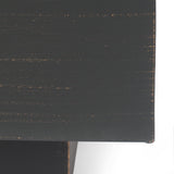 33" Outdoor Iron Square Propane Fire Pit - Brushed Brown
