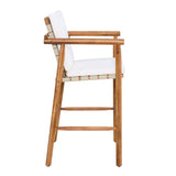 Outdoor Counter Height Bar Stools Set of 2 with Cushions