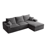 L Shaped Sectional Sofa, Full Compression 3 Seater Cloud Couch With Chaise