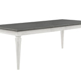 Katia Dining Table With Leaf - Gray / White