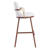 Chaya Indoor Upholstered Bar Stool with Metal Frame