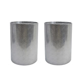 Modern Round Accent Table With Hammered Surface