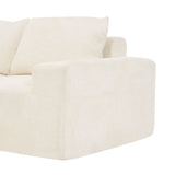 Modular Cloud Sectional Sofa Set, U-Shaped Upholstered Couch With Deep Seat