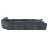 Modular Cloud Sectional Sofa Set, U-Shaped Upholstered Couch With Deep Seat