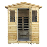 Four person Far-infrared Old fir outdoor sauna room