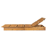 Acacia Wood Outdoor Chaise Lounge