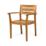 7 Pieces Acacia Wood Outdoor Dining Set