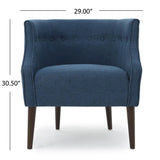 Contemporary Upholstered Club Chair With Button Tufting