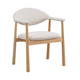 Upholstered Dining Chairs with Curved Back