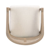 Wooden Frame Counter Stool with Rattan Back - Set of 2