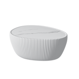 Light Sintered Stone Top Goose Egg Shape Table with Ready-to-Use Design