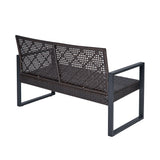 4 Piece Patio Furniture Set With Acacia Wood Table Top