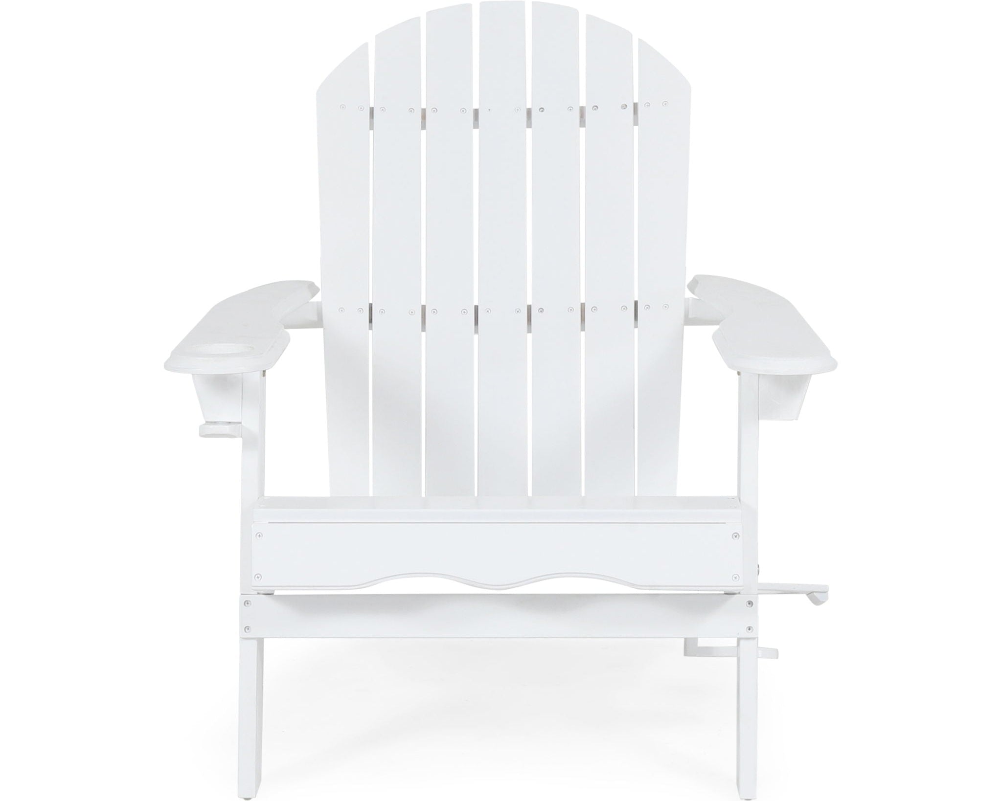 Zenithia - Outdoor Foldable Adirondack Chair With 2 Cup Holders