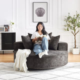 55''L Chenille Foam Single Swivel Chair