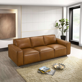 Hanky Genuine Tan Leather Sofa