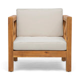 Brava Mid-Century Modern Club Chair With Water Resistant Cushions