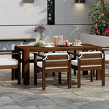 TREXM 7-Piece Patio Dining Table Set for 6