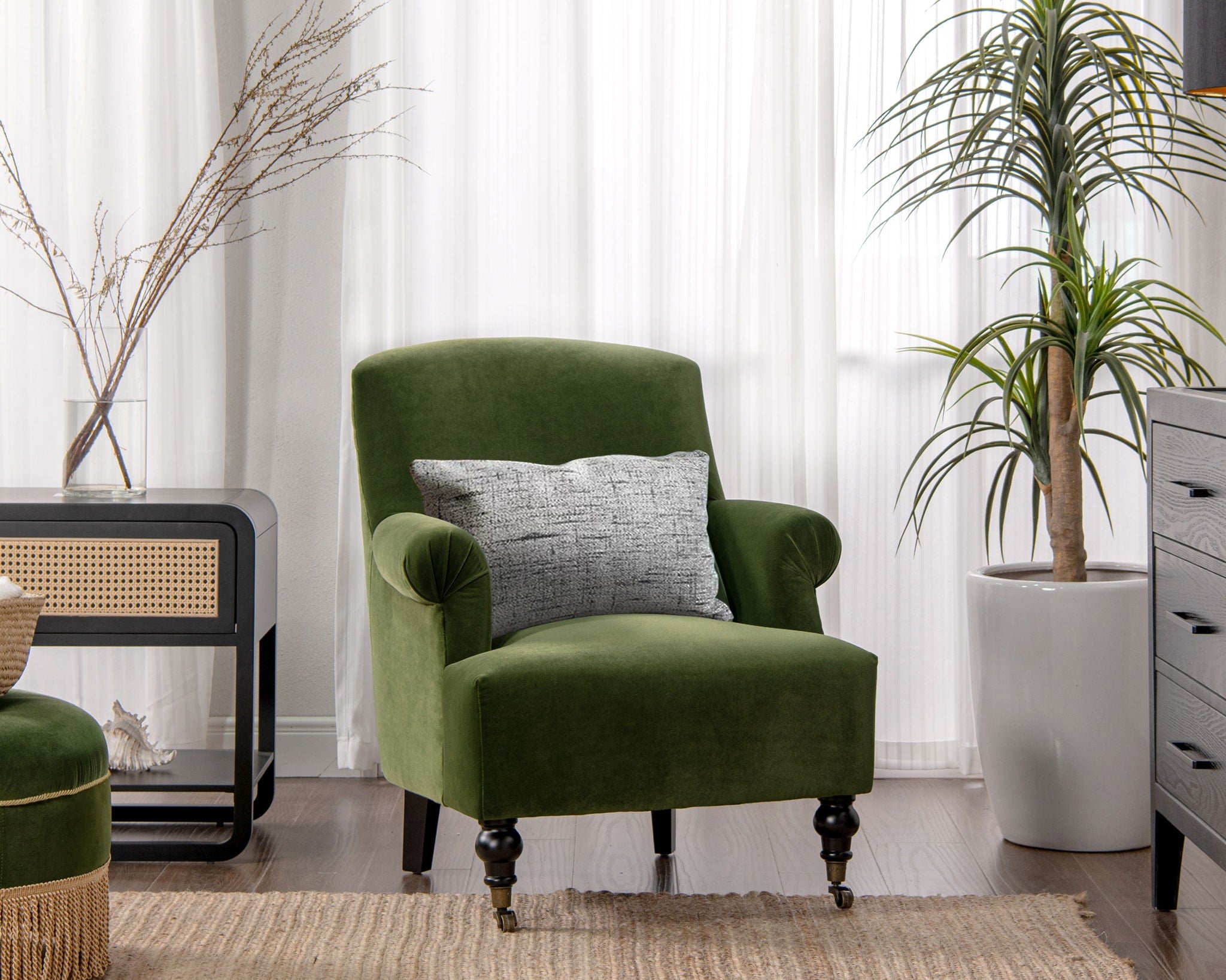 Eloise - Design Pleated Sock Arm Accent Armchair