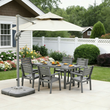 HDPE Outdoor Patio Dining Set - Table and Six Chairs