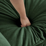 2-Piece Upholstered Sectional Sofa Set in Green Chenille