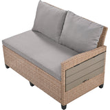 TOMAX 5-Piece Outdoor Patio Rattan Sofa Set