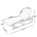 Adjustable 5-Position Outdoor Chaise Lounge