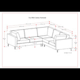 Ava - Mid Century Corner Sectional Sofa Handcrafted