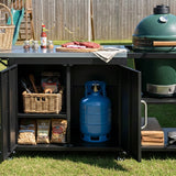 K&K 76.6' Outdoor Grill Cart with Storage Cabinet