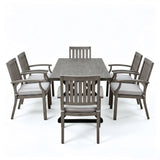7-Piece Outdoor Dining Set with Aluminum Chairs