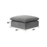 Naveen Modular Sectional With Ottoman - Modular Sofa Set with Ottoman - Beige or Dark Gray