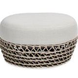 Willow - Round Upholstered Patio Ottoman