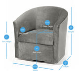 Eden - Swivel Chair With Upholstery And Hardwood Frame