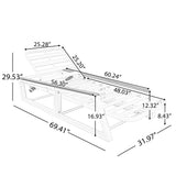 Adjustable 5-Position Outdoor Chaise Lounge