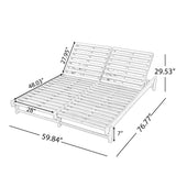 Light Teak Finish Acacia Wood Double Chaise Lounger