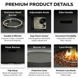 40' Round Outdoor Propane Fire Pit Table