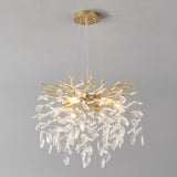 6-Light Chandelier Crystal Ceiling Lamp - Gold Finish